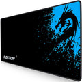 RAKOO n gaming monitor with a black screen and blue graphic dragon splash on the right, brand name visible bottom-left.