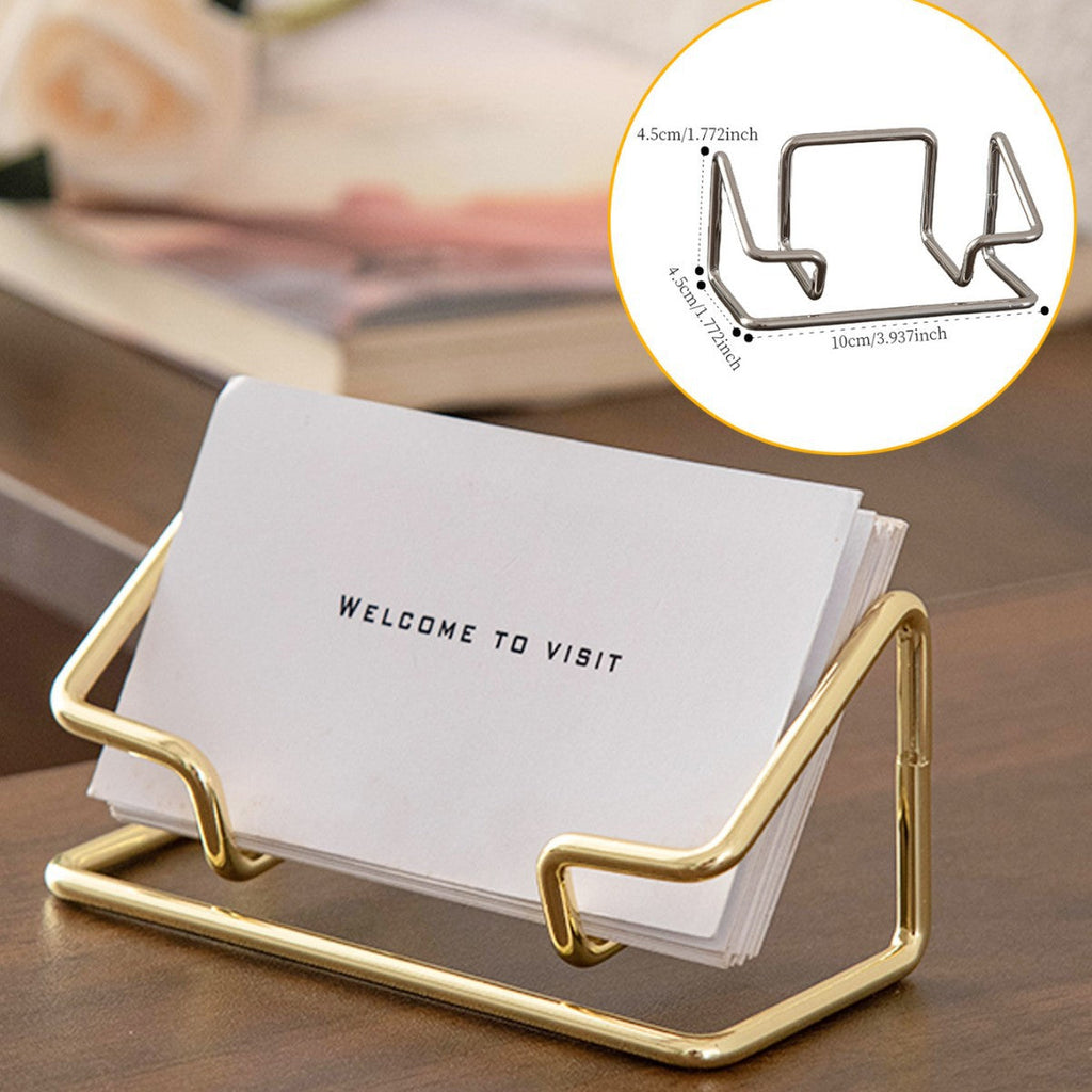Porte-cartes de bureau doré, 10 × 4,5 × 4,5 cm