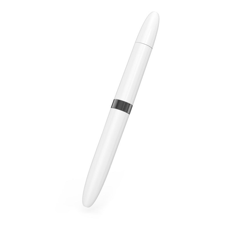 1 stylo de nettoyage blanc à bague noire, avec pointe, brosses et embout floqué.