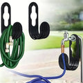 Black garden hose hanger — one hanger included